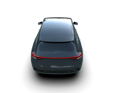 Araba siyah arka planda izole edilmiş. 3d illüstrasyon.