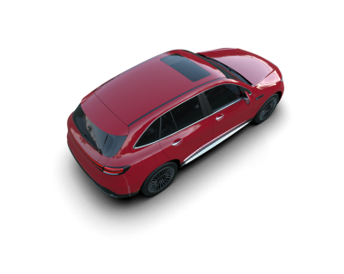 Beyaz arkaplanda 3D görüntüleme kırmızı araba