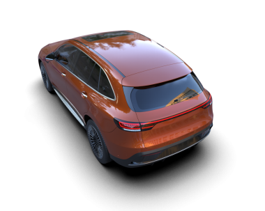 modern araba siyah arka planda izole edilmiş.