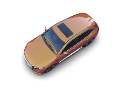 turuncu araba 3D görüntüleme