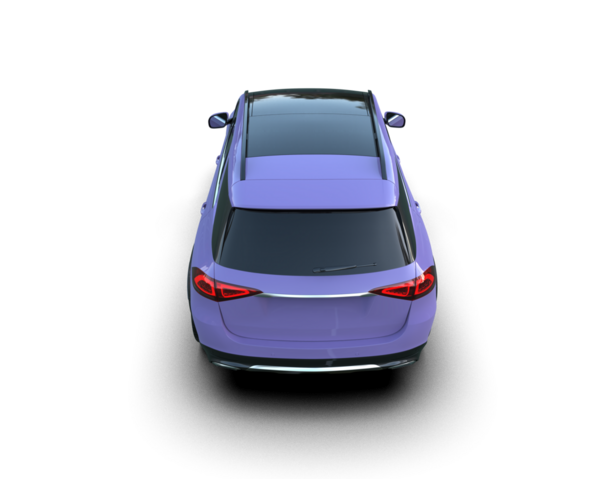 3 boyutlu markalı, daha az genel bir araba.