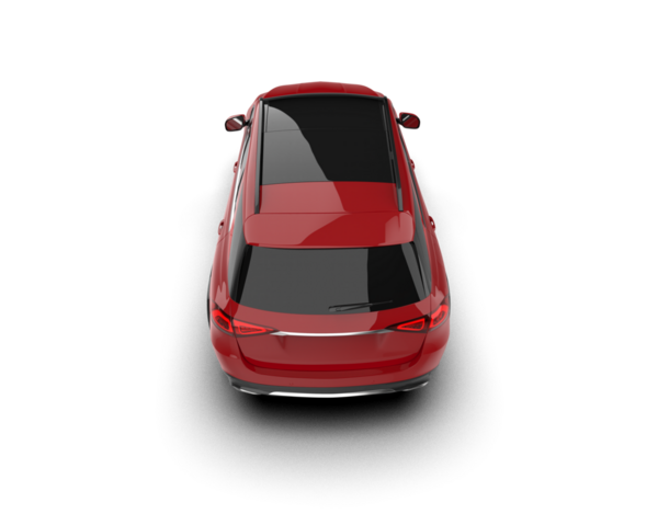 Gri arka planda kırmızı modern araba. 3d oluşturma