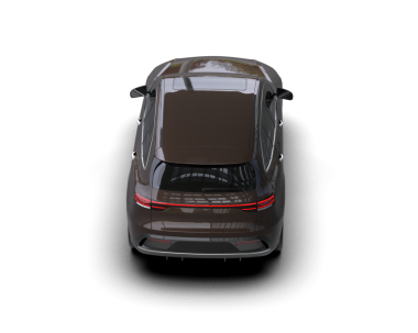 Siyah arka planda izole edilmiş siyah bir araba. 3d illüstrasyon.