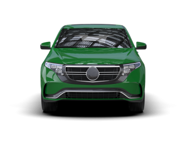 Araba sedanı. modern yeşil araba. 3d illüstrasyon