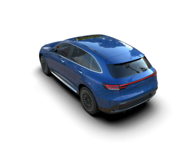 Stüdyo ortamında markasız bir SUV 'un 3 boyutlu çizimi