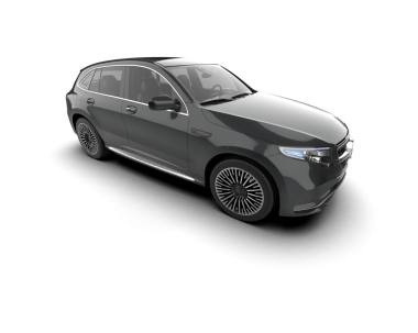 Modern araba arka planda izole edilmiş. 3D görüntüleme - illüstrasyon