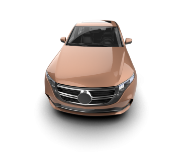 Beyaz arka planda modern lüks aile arabası. 3 boyutlu.