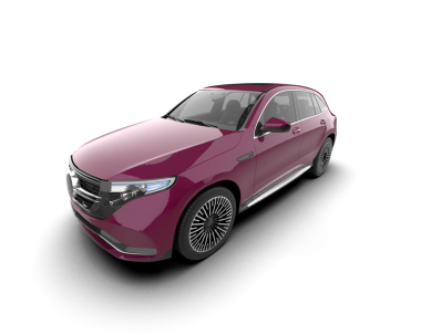 Beyaz zemin üzerinde izole edilmiş bir arabanın 3 boyutlu görüntüsü