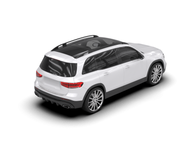 Araba, beyaz arka planda modern sedan. 3d illüstrasyon