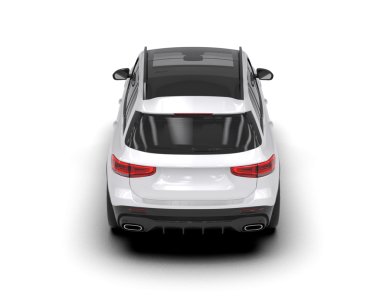 araba beyaz arkaplanda izole edildi