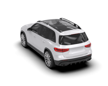 modern araba beyaz arka planda izole edildi. 3 boyutlu çizim - illüstrasyon