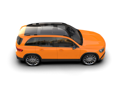 gerçekçi araba kırpma yolu ile şeffaf arkaplanda izole.