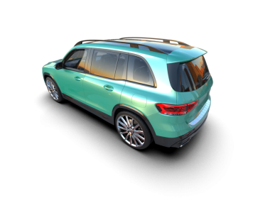 Beyaz arkaplandaki bir SUV 'un 3 boyutlu canlandırmasıName