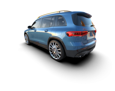 Siyah arka planda modern lüks bir araba. 3d oluşturma