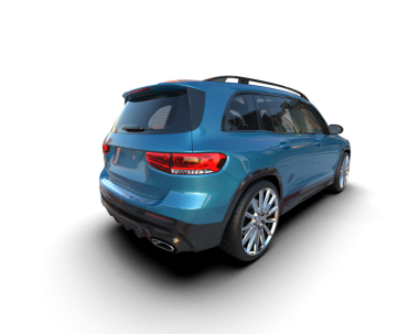 Beyaz arka planda izole edilmiş modern lüks araba. 3d illüstrasyon