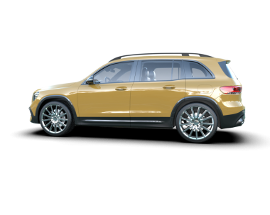 Beyaz arka planı olan modern lüks bir araba. 3d illüstrasyon