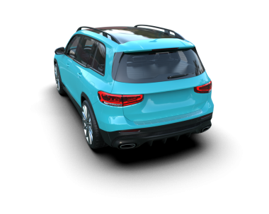 Gri arka planda modern bir araba. 3d oluşturma