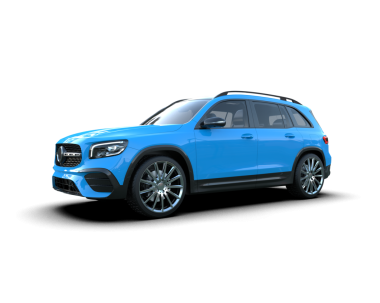 Beyaz arka planda modern bir araba. 3d oluşturma