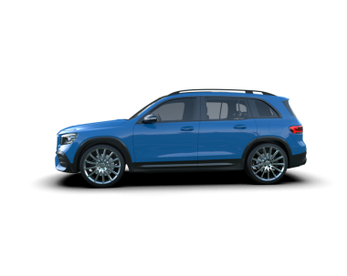 Mavi araba, modern sedan. 3d oluşturma