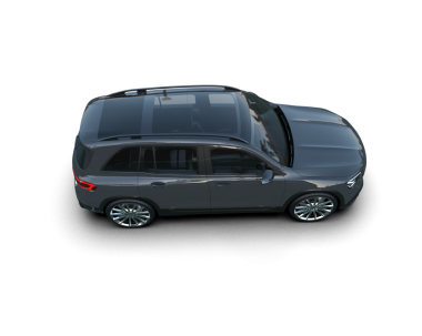 Beyaz arka planda küçük siyah karavanı olan siyah bir araba. 3d görüntüleme