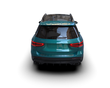 Modern siyah araba beyaz üzerine izole edilmiş. 3d oluşturma