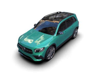 Gri arka planda modern yeşil spor araba. 3d oluşturma