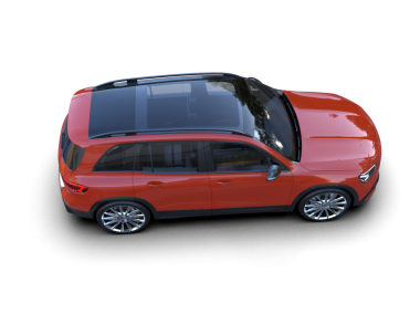 Modern araba. Beyaz arka planda izole edilmiş. 3 boyutlu resimleme.