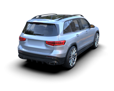 Arka planda modern bir araba. 3 Boyutlu Hazırlama.