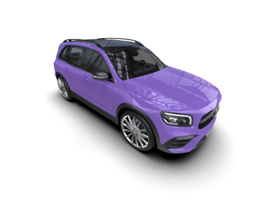 Bir markanın 3 boyutlu görüntülemesi - daha az jenerik SUV beyaz stüdyoda izole edildi