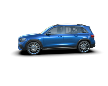 Beyaz arka planı olan mavi lüks modern bir araba. 3d oluşturma