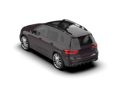 SUV gri arka planda izole edildi. 3d oluşturma