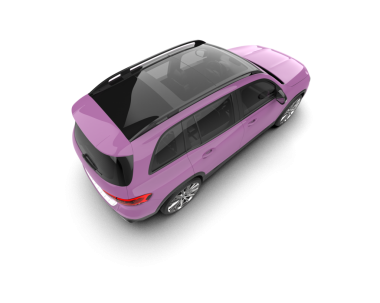 Arka planı beyaz arkaplanda izole edilmiş bir arabanın 3 boyutlu görüntüsü,