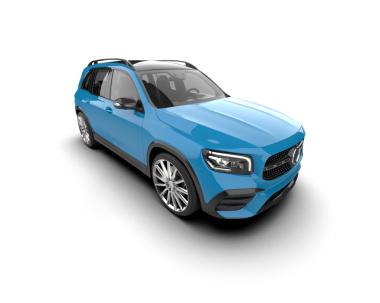 3 boyutlu mavi marka, daha az SUV marka.