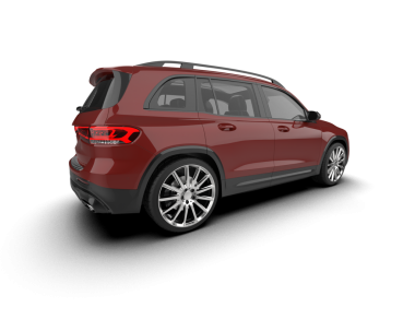 Modern lüks SUV beyaz arka planda izole edilmiş. 3d oluşturma