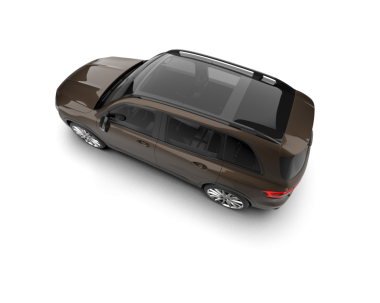 Siyah arka planda modern bir araba. 3d oluşturma