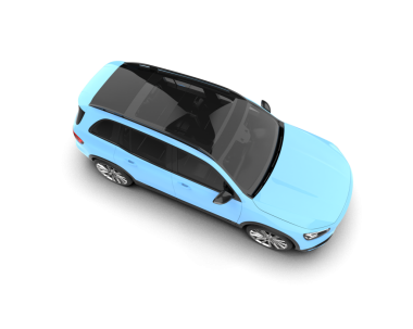 Stüdyo ortamında daha az jenerik bir SUV 'un 3 boyutlu görüntüsü izole edildi.