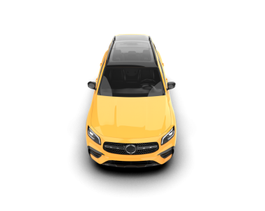 Gerçekçi bir araba. Vektör çizimi. ön görünüm.