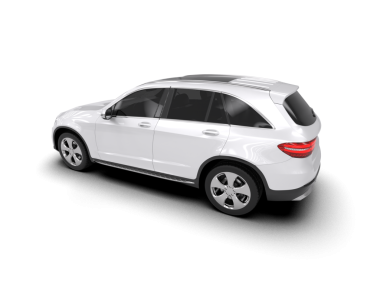 beyaz arkaplanda modern araba