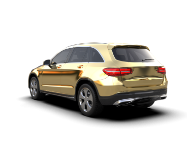 modern araba sarı arka planda