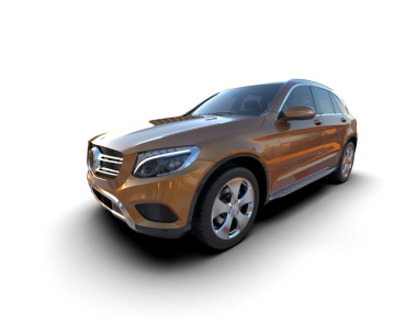 Beyaz arka planda lüks bir araba