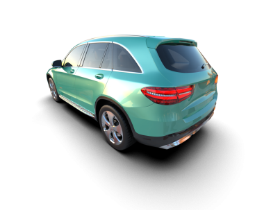 modern SUv beyaz arkaplanda izole edildi