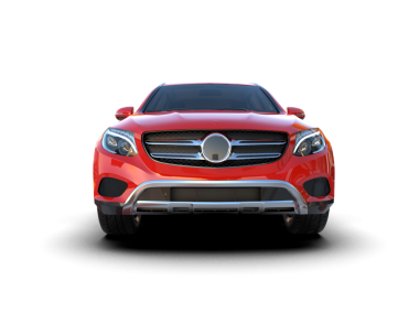 Stüdyo ortamında markasız bir SUV 'un 3 boyutlu çizimi