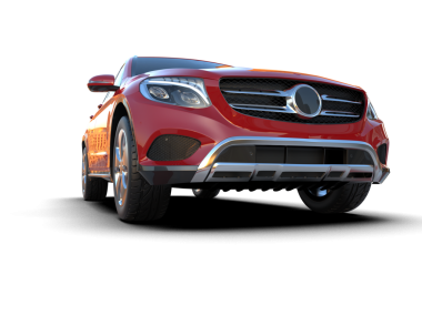 Siyah arka planda bir araba. 3 Boyutlu Hazırlama