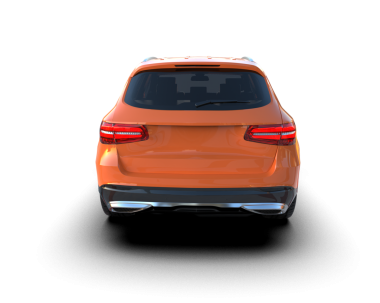 Siyah arka planda modern bir araba. 3d oluşturma