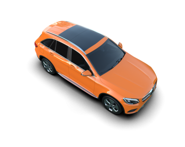 beyaz arka planda modern araba