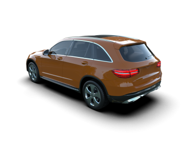 Beyaz arka planda modern bir araba. 3D görüntüleme - illüstrasyon