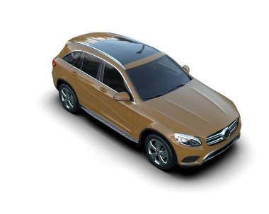 Beyaz arka planda 3 boyutlu lüks araba..