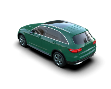 modern SUV arabası beyaz arkaplanda izole edildi. 3 boyutlu görüntüleme