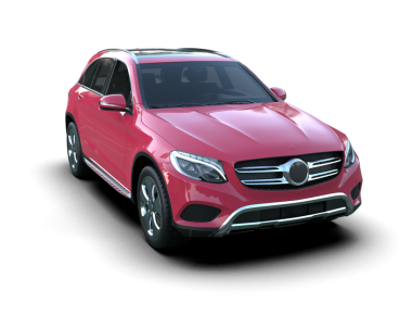 Beyaz arka planda modern lüks pembe sedan.