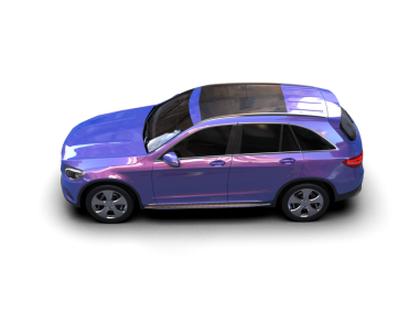 Bir sürü çizgili mor bir arabanın 3 boyutlu çizimi